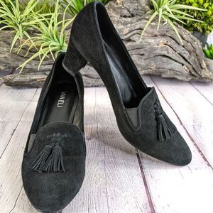 Vaneli Gemma Suede Block Heel Tassel Pumps